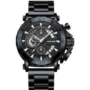 BIG Chunky Luxury Quartz Chronograph Waterproof Mens Tactical Gift
